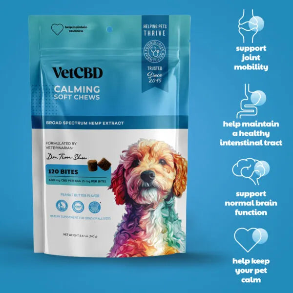 VetCBD Peanut Butter Calming Chew 120 Pack