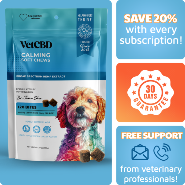 VetCBD Peanut Butter Calming Chew 120 Pack