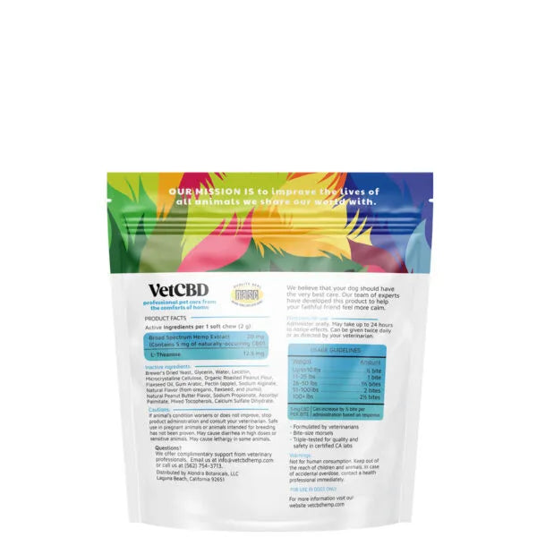VetCBD Peanut Butter Calming Chew 30 Pack