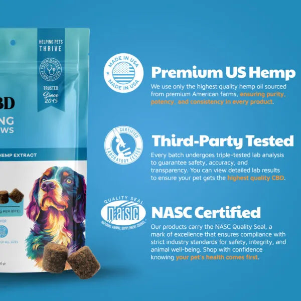 VetCBD Peanut Butter Calming Chew 60 Pack