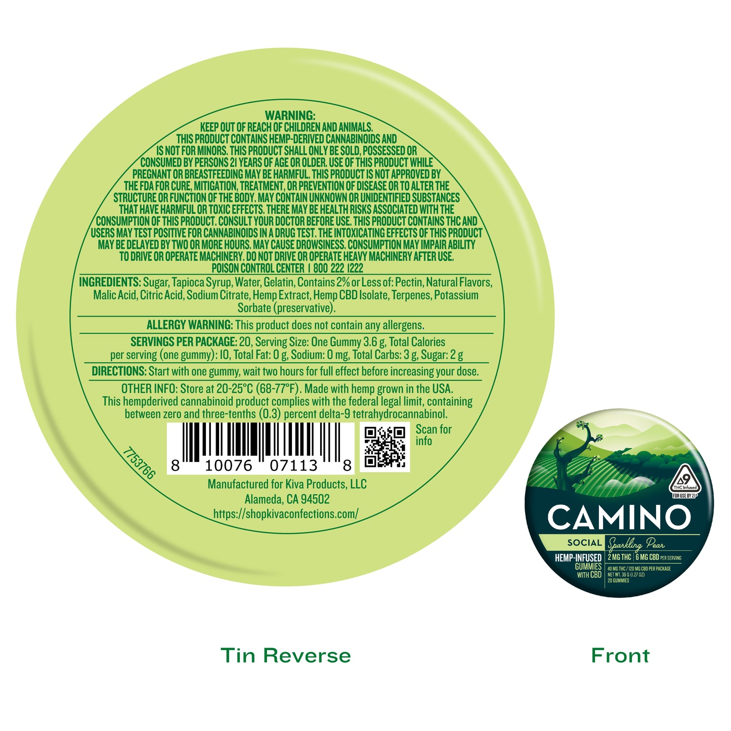 Camino Social Sparkling Pear Ratioed 2mg