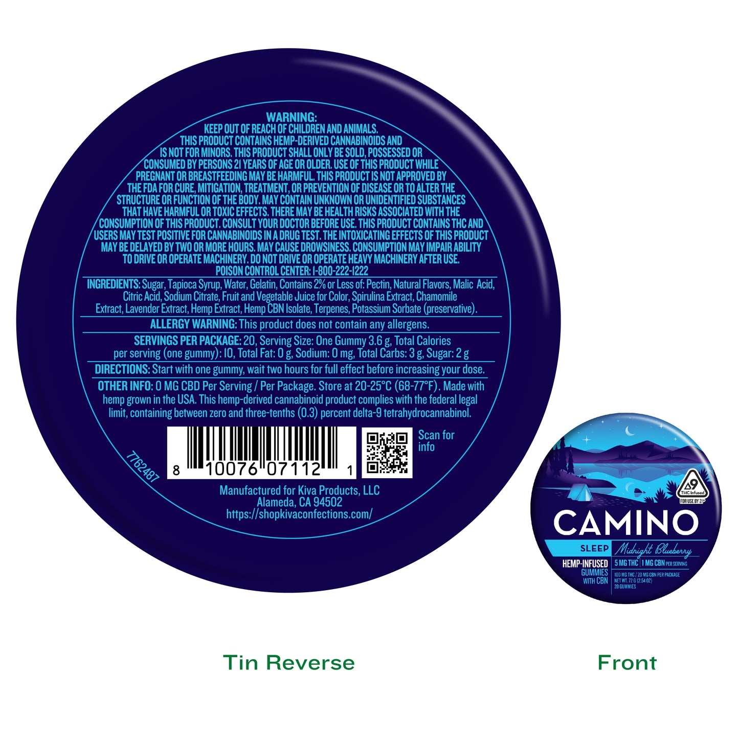 Camino Sleep Blueberry Gummies 5mg