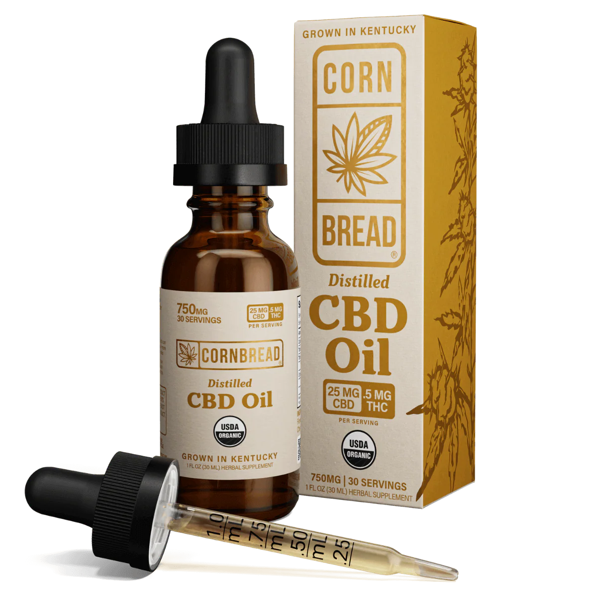 Cornbread Distilled USDA Organic CBD Oil 1oz