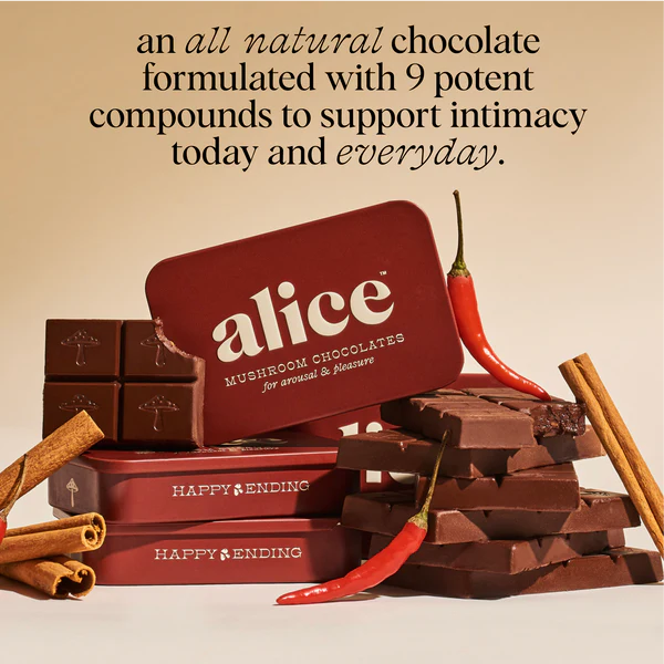 Alice Mushrooms Happy Ending Chocolate