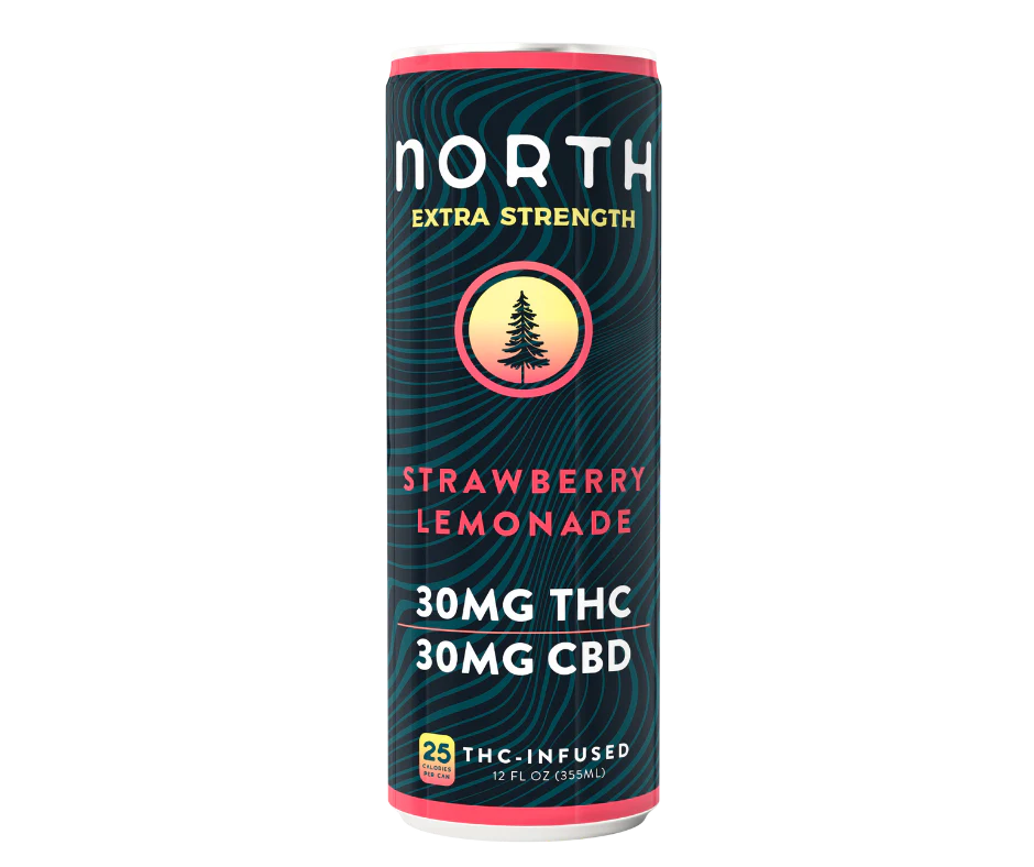 North Extra Strength Strawberry Lemonade Selzer 30THC/30CBD