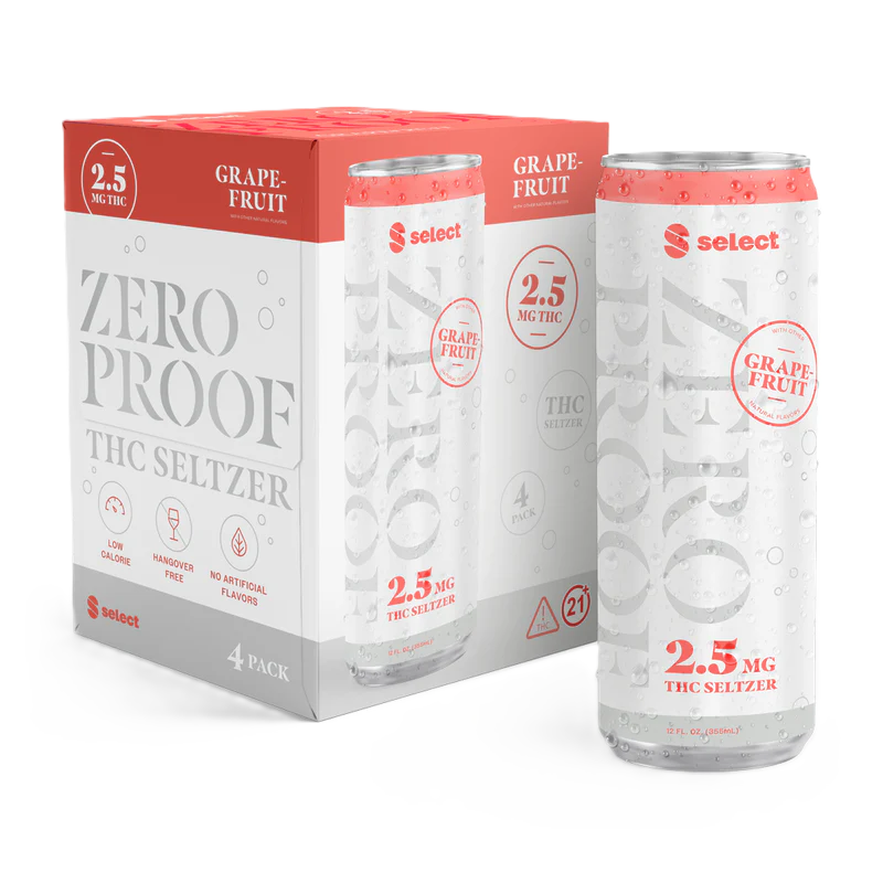 Select Grapefruit Zero Proof Seltzer 2.5mg
