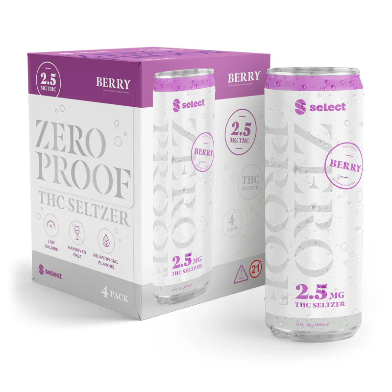 Select Berry Zero Proof Seltzer 2.5mg