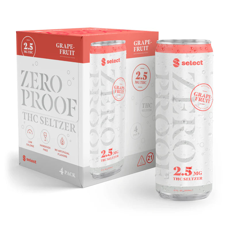 Select Grapefruit Zero Proof Seltzer 2.5mg