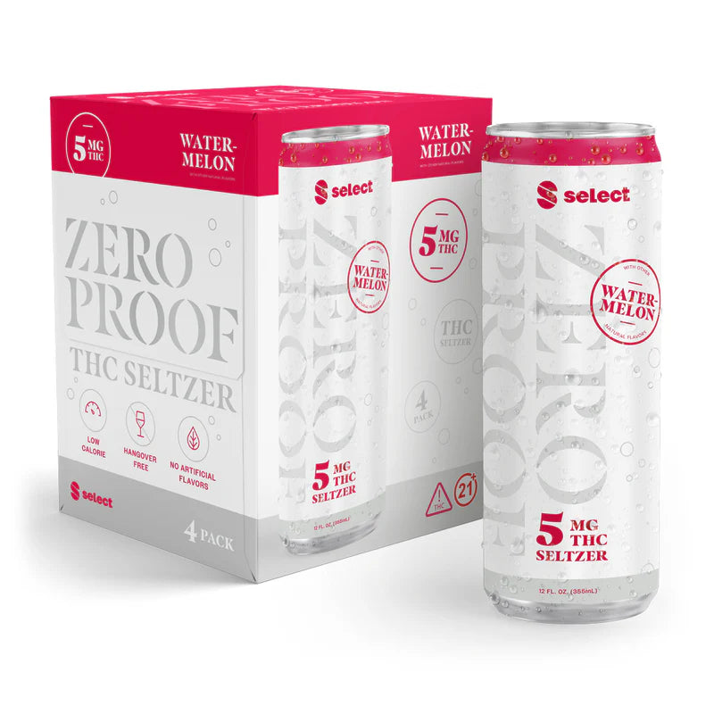 Select Watermelon Zero Proof Seltzer 5mg