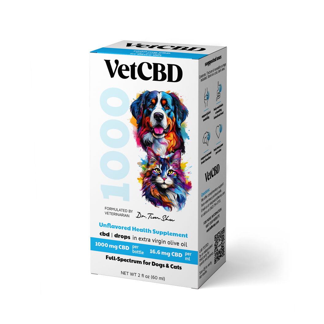 VetCBD Unflavored Daily Relief Tincture 1000mg CBD