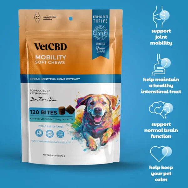 VetCBD Peanut Butter Mobility Chew 120 Pack