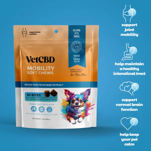 VetCBD Peanut Butter Mobility Chew 30 Pack
