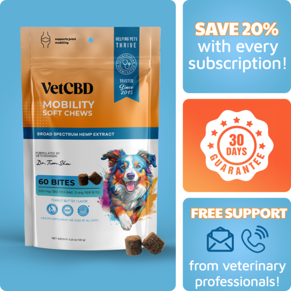 VetCBD Peanut Butter Mobility Chew 60 Pack