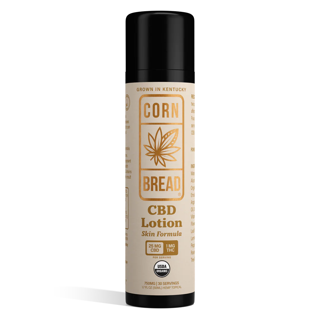 Cornbread CBD Lotion Skin Formula 25mg CBD 1mg THC
