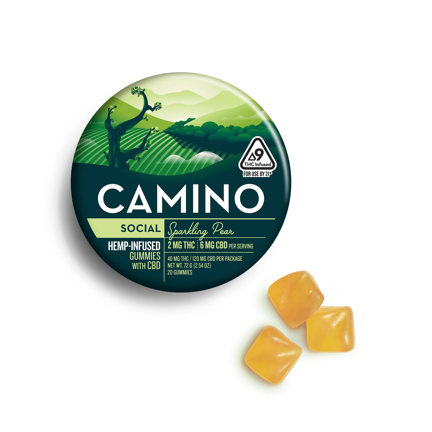 Camino Social Sparkling Pear Ratioed 2mg