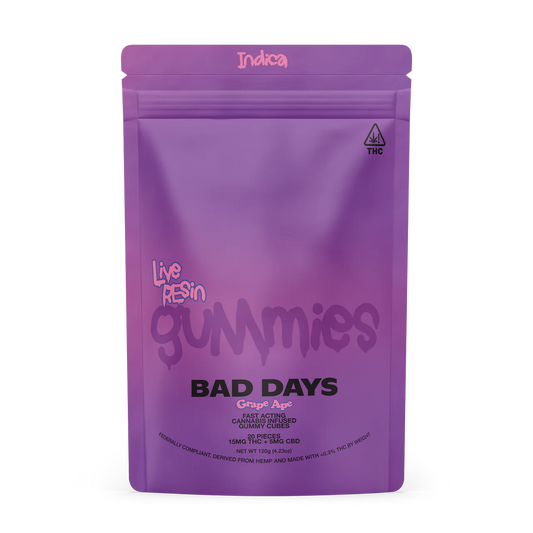 Bad Days Grape Ape Live Resin Gummies 15mg