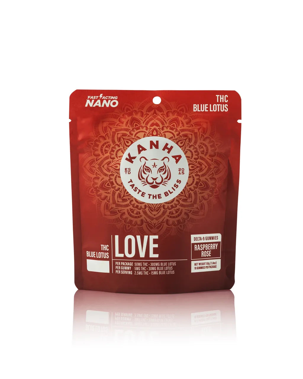 Kanha Raspberry Rose FX Love Gummies 5mg