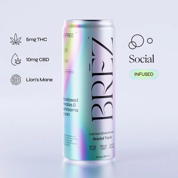 Brez Lemon Elderflower Double Tonic 5mg