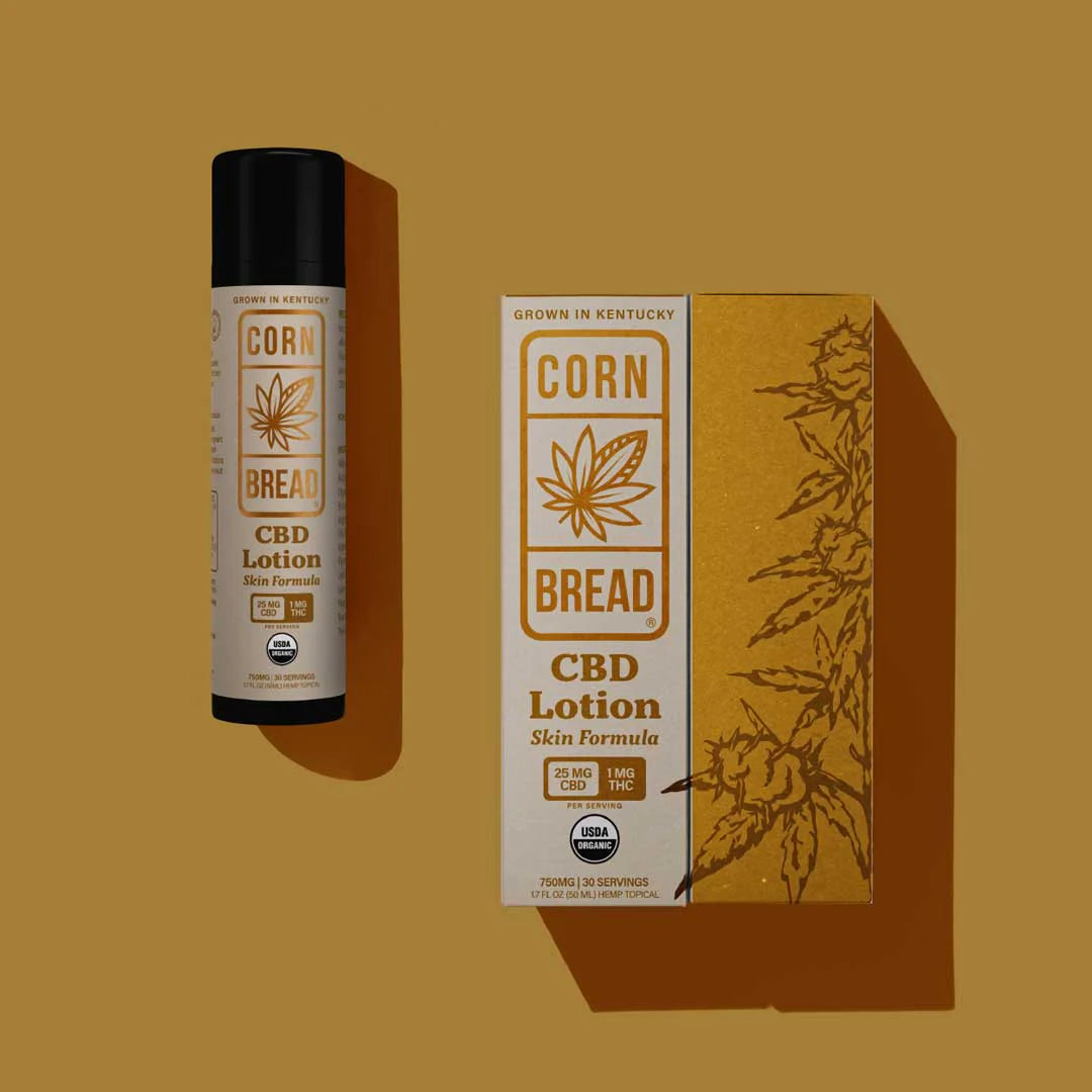 Cornbread CBD Lotion Skin Formula 25mg CBD 1mg THC