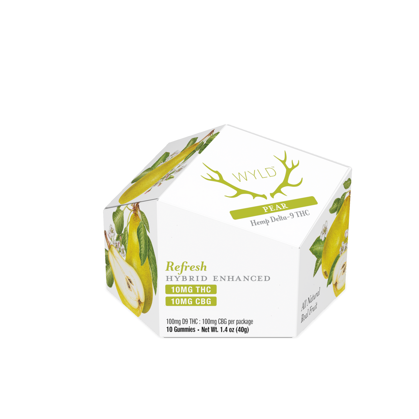Wyld Refresh Pear Ratioed Gummies 10mg