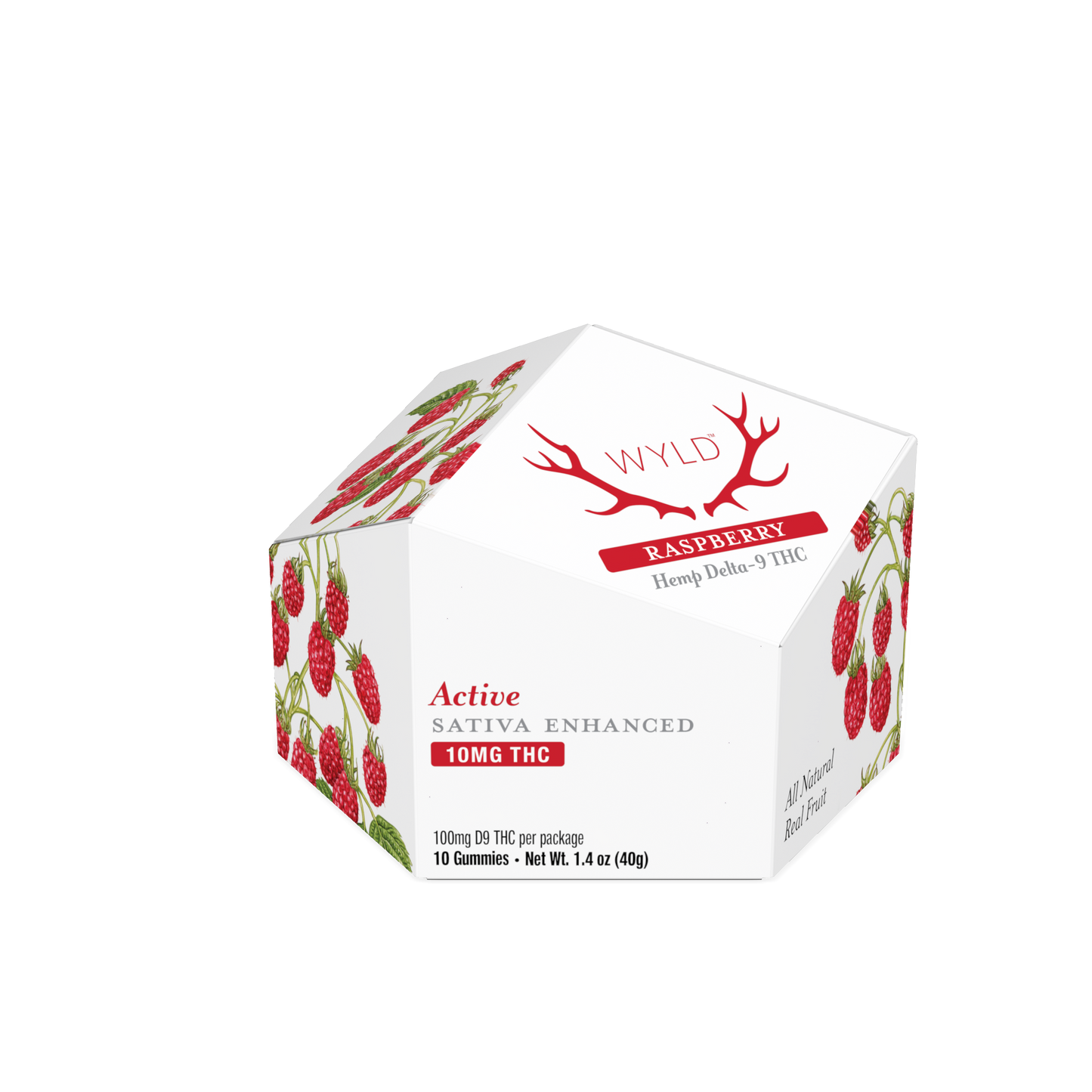 Wyld Active Raspberry Gummies 10mg