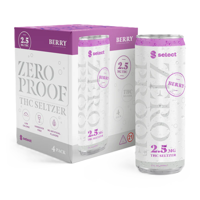 Select Berry Zero Proof Seltzer 5mg