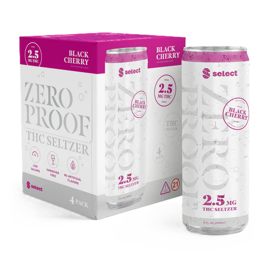 Select Black Cherry Zero Proof Seltzer 2.5mg