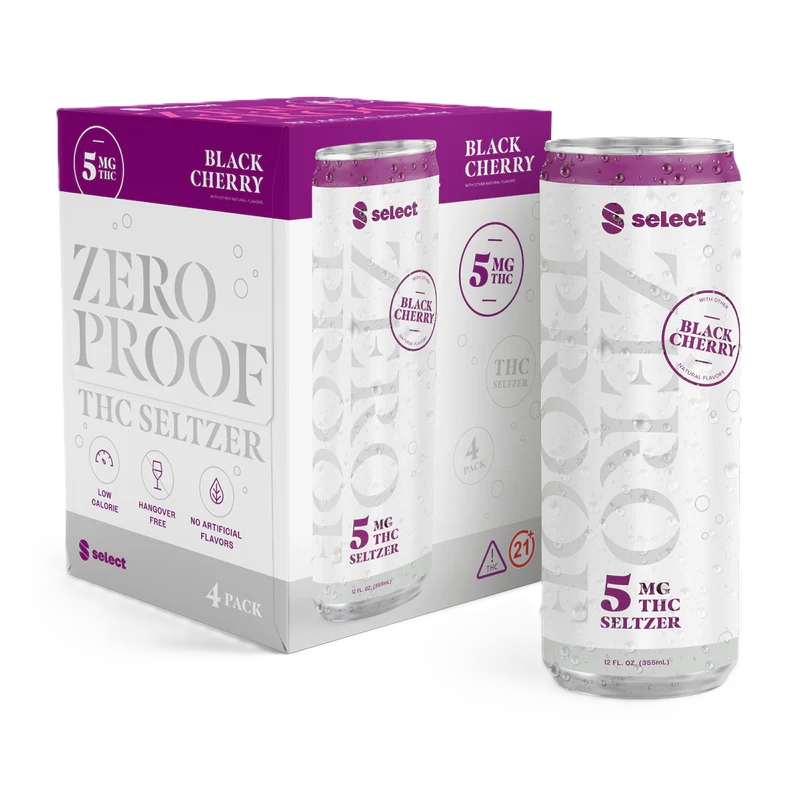 Select Black Cherry Zero Proof Seltzer 5mg
