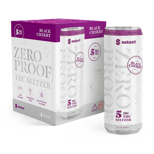 Select Black Cherry Zero Proof Seltzer 5mg