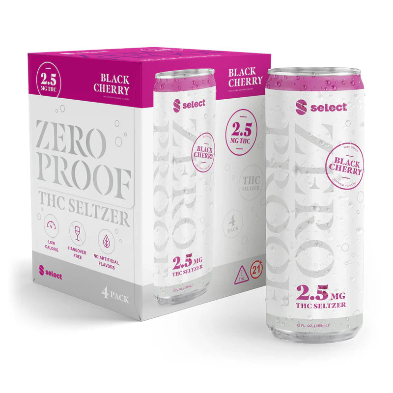 Select Black Cherry Zero Proof Seltzer 2.5mg