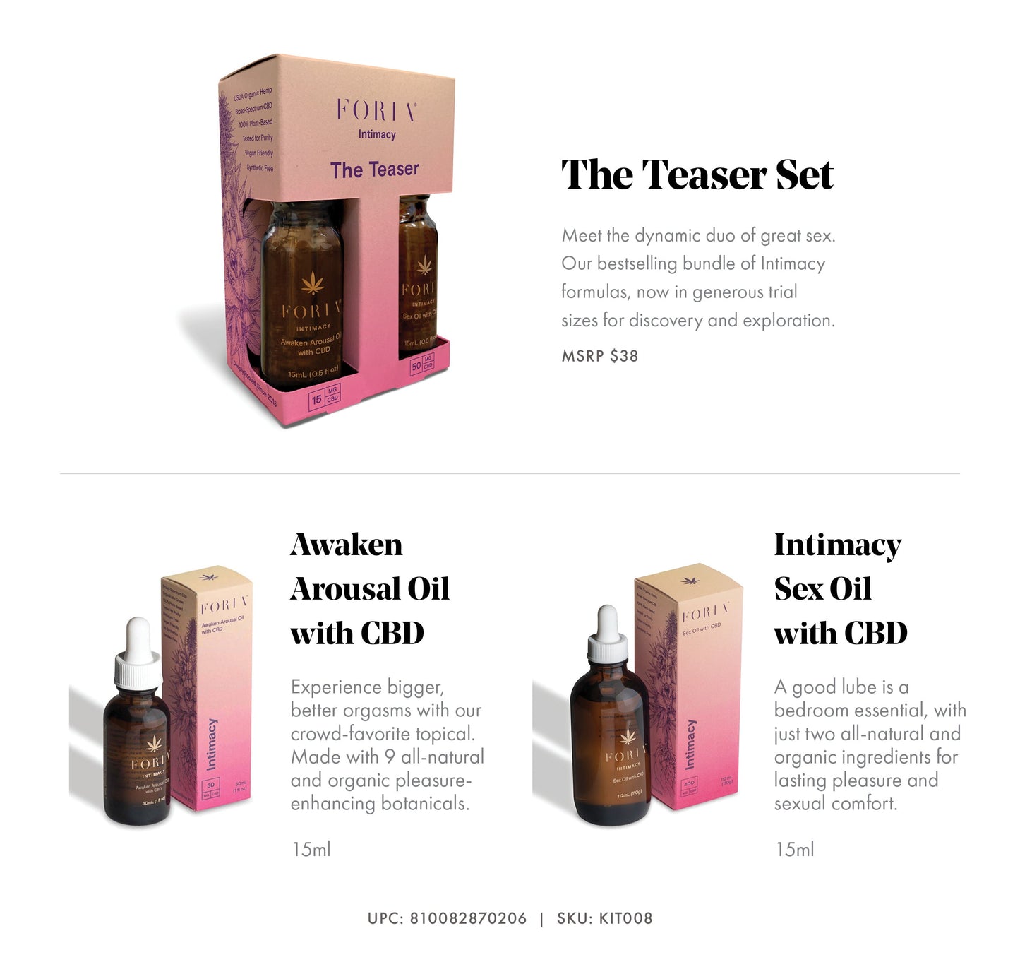Foria The Teaser Intimacy 2-Piece Kit